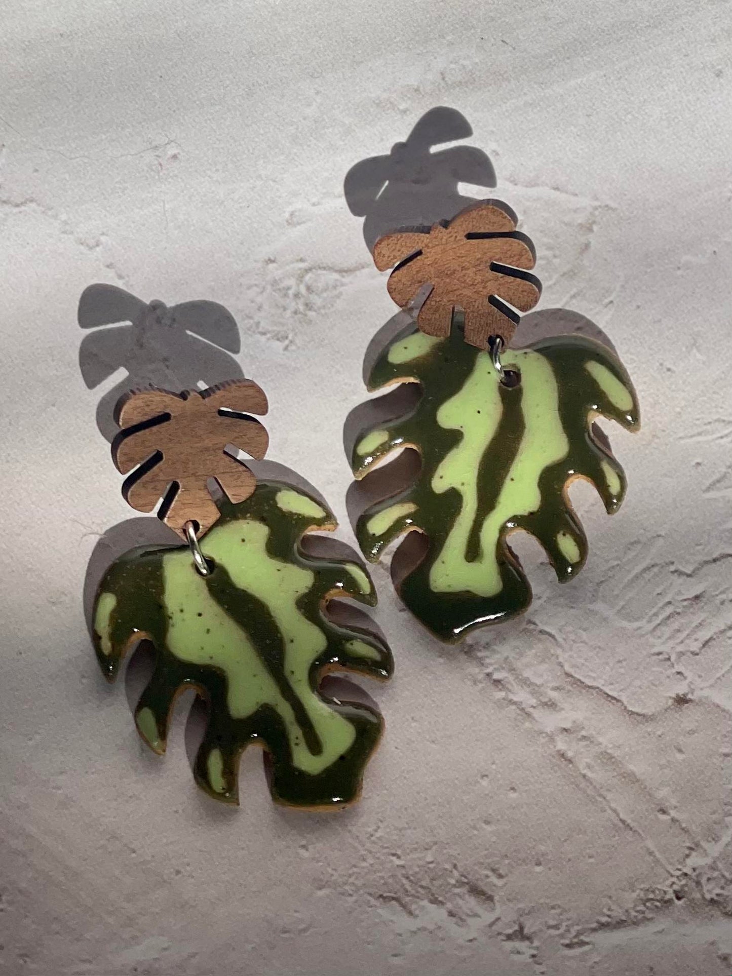 Monstera Earrings
