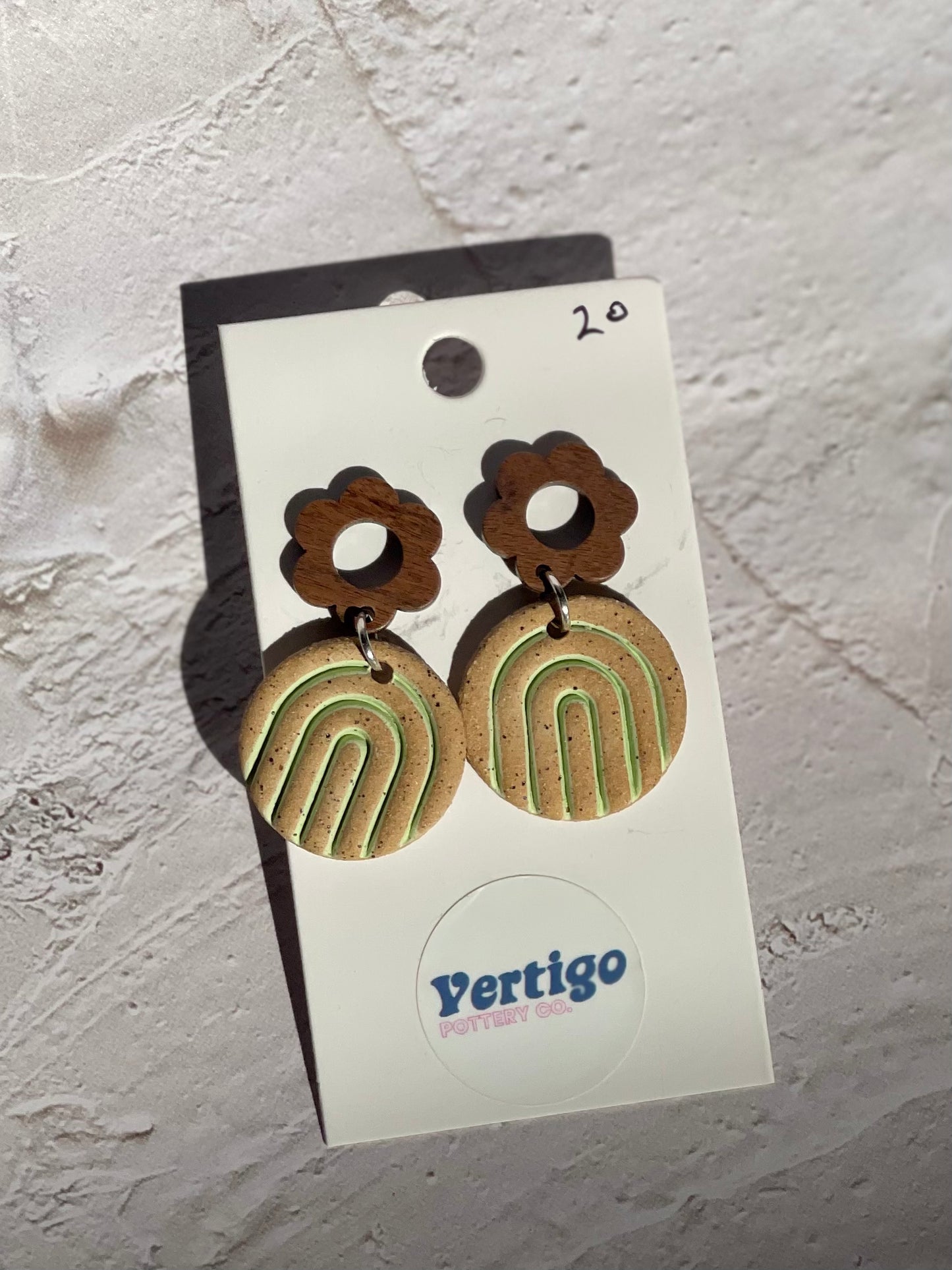 Green Geo Earrings