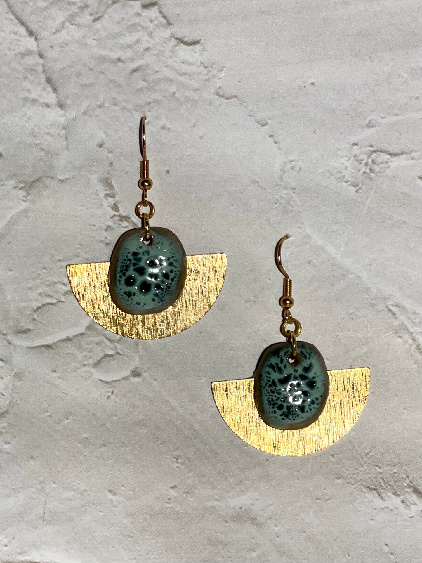 Gold Fan Earrings