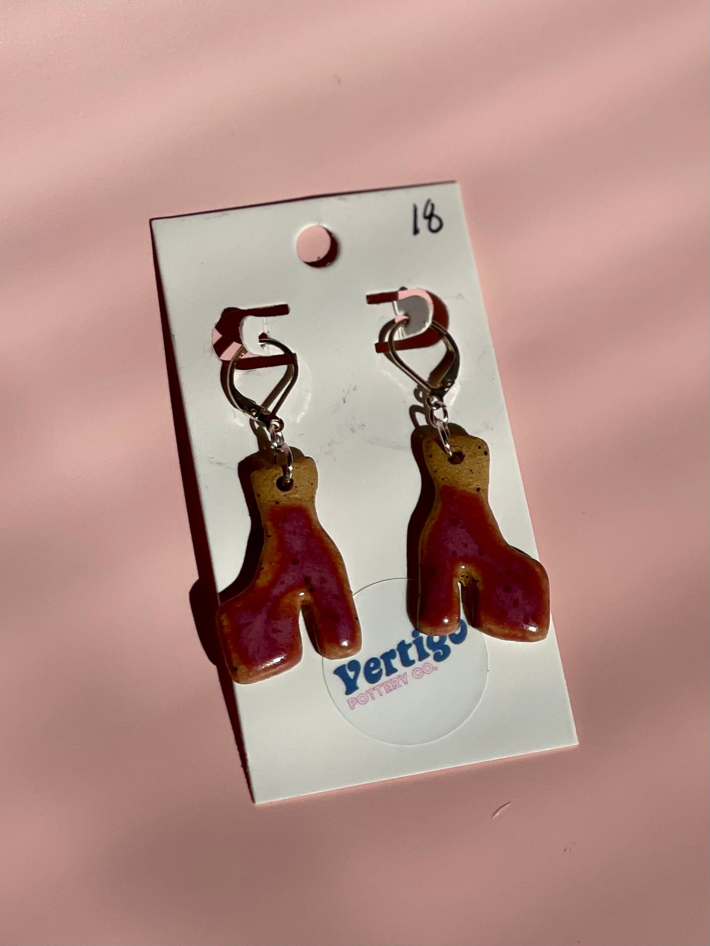 Pink Boots Earrings