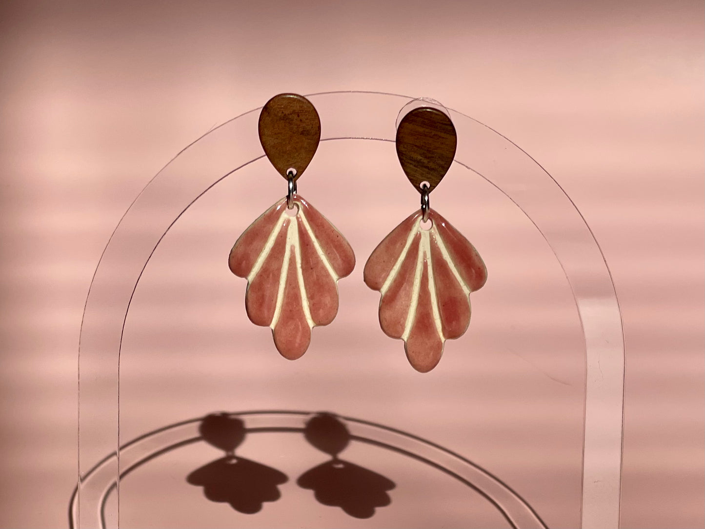 Pink Droplet Earrings
